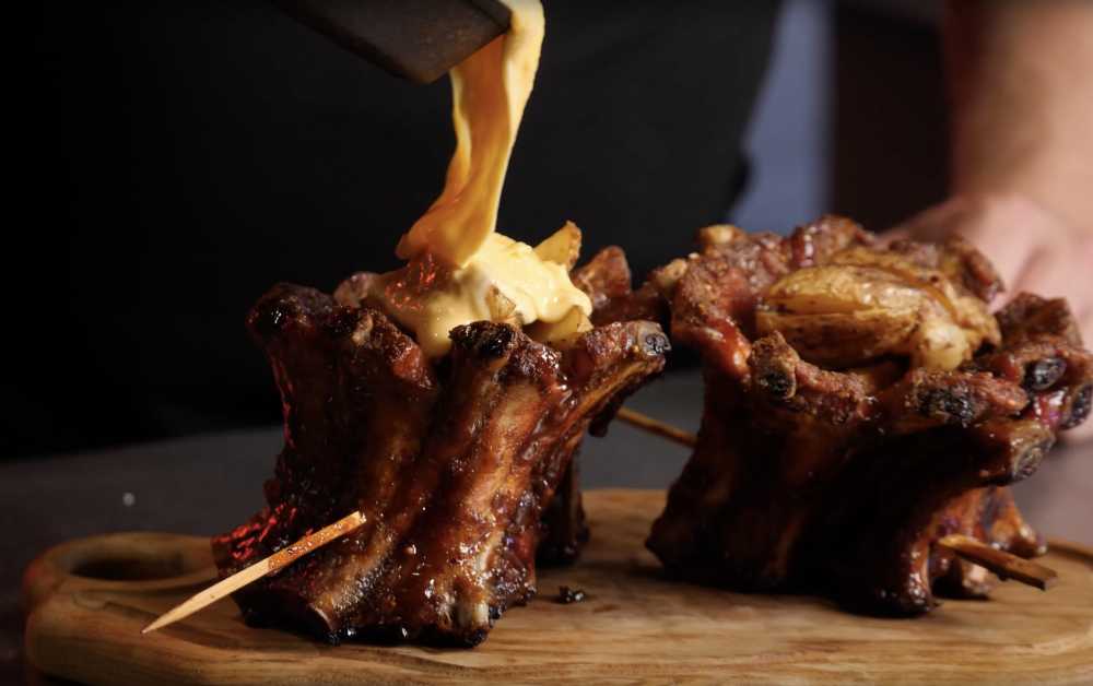 Корона из ребрышек BBQ с гарниром
